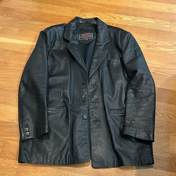 Lucky Leather Co XL Men’s Jacket w/ 3 Buttons, 2 side pockets & 1 inside pocket - Picture 1 of 6